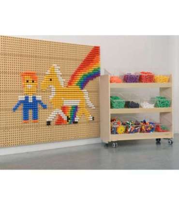 MASTERKIDZ Стеллаж на колесах - 3 полки для аксессуаров к STEM-доске 800H x 800L