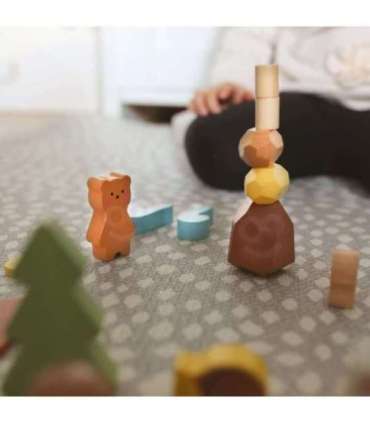 TOOKY TOY Лесной набор - пирамидка, кубики и фигурки