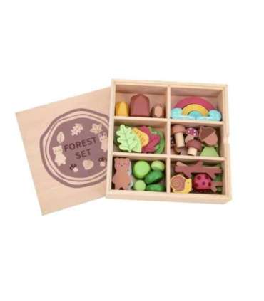TOOKY TOY Лесной набор - пирамидка, кубики и фигурки