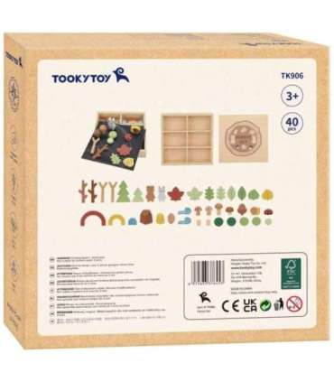 TOOKY TOY Лесной набор - пирамидка, кубики и фигурки