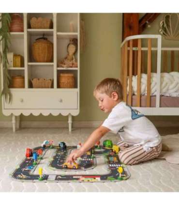 WOOPIE GREEN Tee-pusle lastele — kiirtee makett, 21 osa, FSC-sertifitseeritud