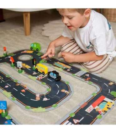 WOOPIE GREEN Tee-pusle lastele — kiirtee makett, 21 osa, FSC-sertifitseeritud