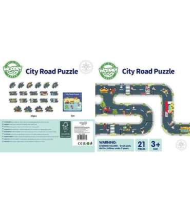 WOOPIE GREEN Tee-pusle lastele — kiirtee makett, 21 osa, FSC-sertifitseeritud