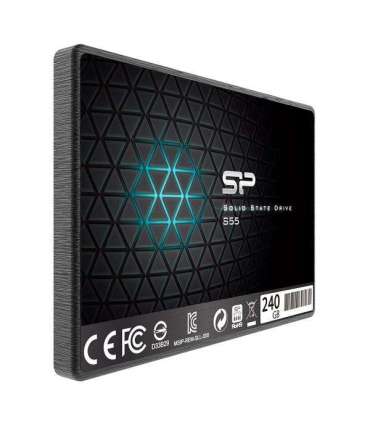 Silicon Power Slim S55 240 GB Solid-state drive interface SATA Read speed 550 MB/s Write speed 450 MB/s