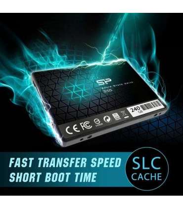 Silicon Power Slim S55 240 GB Solid-state drive interface SATA Read speed 550 MB/s Write speed 450 MB/s