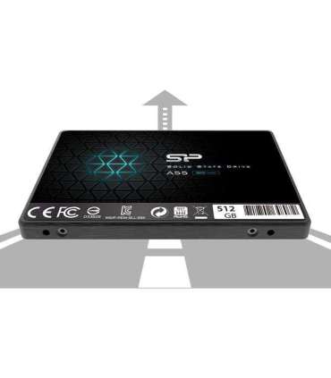 Silicon Power A55 512 GB SSD form factor 2.5" Solid-state drive interface SATA Read speed 560 MB/s Write
