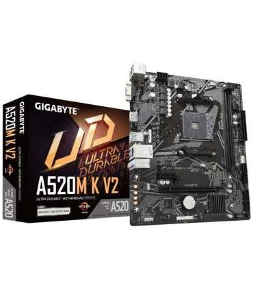 Gigabyte A520M K V2 1.0 M/B Processor family AMD Processor socket AM4 DDR4 DIMM Memory slots 2 Supported