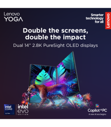 Lenovo Yoga Book 9 14IAH10 Tidal Teal 2x14 " OLED Touchscreen 2.8K WQXGA+ 2880 x 1800 pixels Glossy |