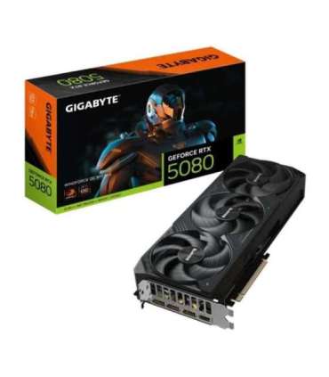 Gigabyte GeForce RTX 5080 WINDFORCE OC SFF 16G NVIDIA 16 GB GeForce RTX 5080 GDDR7 HDMI ports quantity 1 |