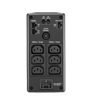 Schneider Electric APC Back-UPS Pro, Tower, 6x IEC C13 outlets, AVR, LCD, user-replaceable battery BR900MI 900 VA |