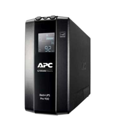 Schneider Electric APC Back-UPS Pro, Tower, 6x IEC C13 outlets, AVR, LCD, user-replaceable battery BR900MI 900 VA |