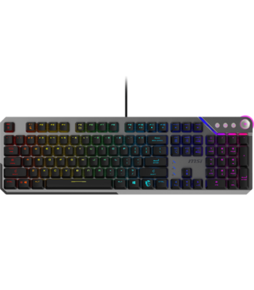 MSI STRIKE 600 SILENT US Gaming Keyboard Wired US USB 2.0 KAILH Midnight PRO Silent Tactile