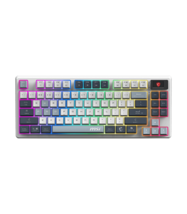 MSI FORGE GK600 TKL WIRELESS SKY Gaming Keyboard Wireless US Bluetooth 2.4 GHz, Bluetooth, USB 2.0 |