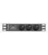 Lanberg Power Distribution Unit (PDU) 10" 1U 16A 2m 3x French Outlets PDU-03E-0200-BK