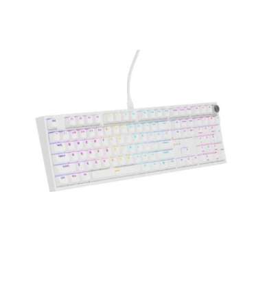 Genesis Thor 404 Mechanical Gaming Keyboard Wired US White USB Gateron Yellow Pro