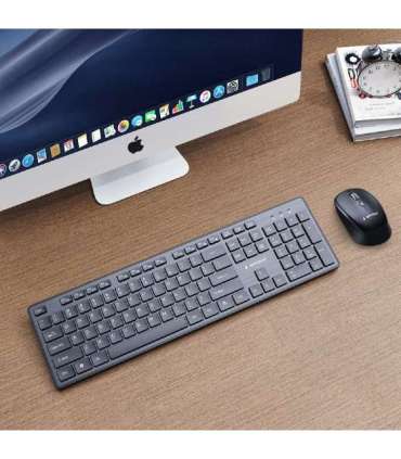 Gembird KBS-WCH-04-RU Keyboard and Mouse Set Wireless Russian Black