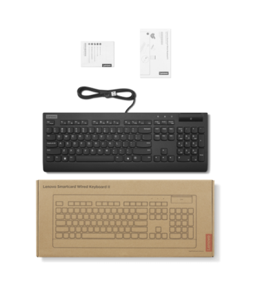 Lenovo Smartcard II Keyboard Wired Estonian Black USB-A Plunger type switch