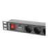 Lanberg Power Distribution unit (PDU) 19" 1U 10A 2M 7X Schuko Outlets PDU-07F-0200-IEC-BK