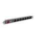 Lanberg Power Distribution unit (PDU) 19" 1U 10A 2M 7X Schuko Outlets PDU-07F-0200-IEC-BK
