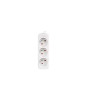 Lanberg Cable Power Strip, 3X French Outlets Quality-Grade Copper, 1.5 m PS0-03E-0150-W