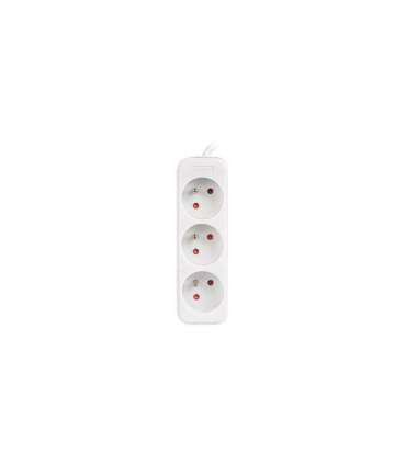 Lanberg Cable Power Strip, 3X French Outlets Quality-Grade Copper, 1.5 m PS0-03E-0150-W