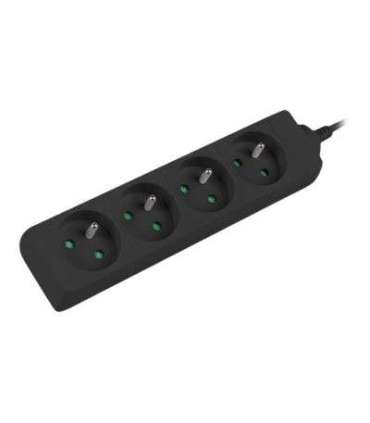 Lanberg Cable Power Strip, 4X French Outlets Quality-Grade Copper, 1.5 m PS0-04E-0150-BK