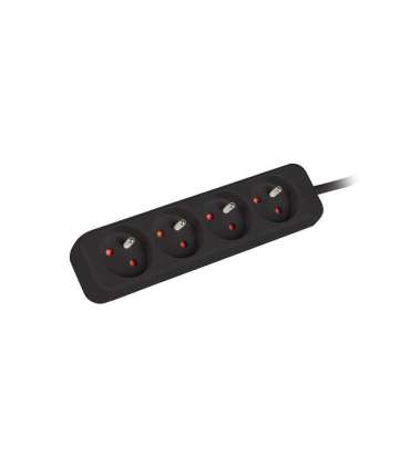 Lanberg Cable Power Strip, 4X French Outlets Quality-Grade Copper, 1.5 m PS0-04E-0150-BK