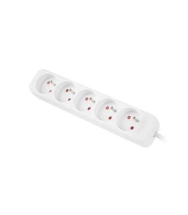 Lanberg Cable Power Strip, 5X French Outlets Quality-Grade Copper, 1.5 m PS0-05E-0150-W