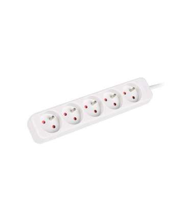Lanberg Cable Power Strip, 5X French Outlets Quality-Grade Copper, 1.5 m PS0-05E-0150-W