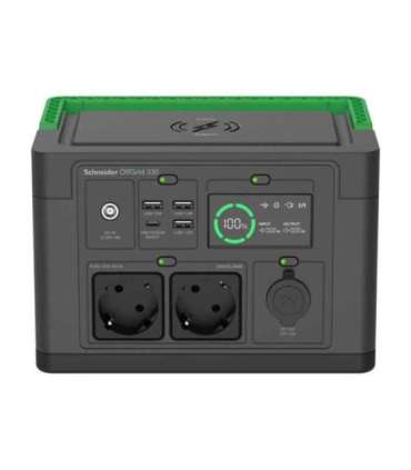 Schneider Electric Schneider OffGrid Portable Power Station 330, 230V, 332Wh Lithium-ion, LCD, 2 CEE 7/3 Schuko outlets,