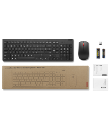 Lenovo Essential Keyboard and Mouse Combo Wireless Lithuanian Black