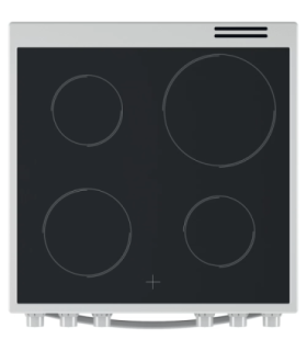 INDESIT Cooker IS67V8CHW/E Hob type Vitroceramic Oven type Electric White Width 60 cm Grilling Depth 60