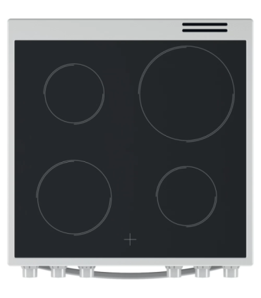 INDESIT Cooker IS67V8CHW/E Hob type Vitroceramic Oven type Electric White Width 60 cm Grilling Depth 60
