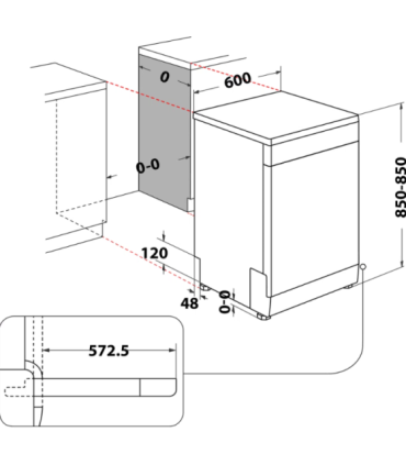 Dishwasher D2F HD624 AS Free standing Width 60 cm Number of place settings 14 Number of programs 9 Energy