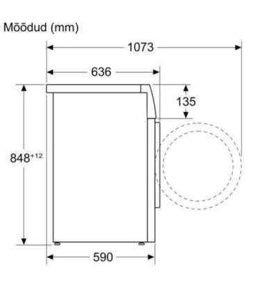 Eestlaetav pesumasin 9 kg 1400 p/min Bosch WGG244RFSN, malmhall