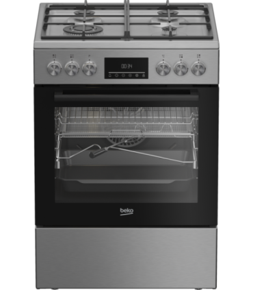 BEKO Cooker FBMA61330GXDT Hob type Gas Oven type Electric Stainless Steel Width 60 cm Grilling LED Depth
