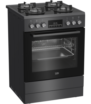 BEKO Cooker FBM62330GADSN Hob type Gas Oven type Electric Grey Width 60 cm Grilling LED Depth 60 cm 72