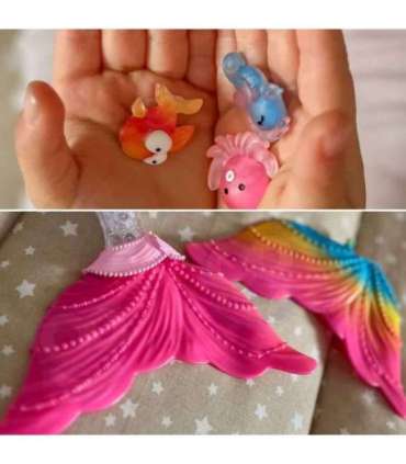 WOOPIE Lalka Syrenka Gina Magiczna Tęczowa z Akcesoriami