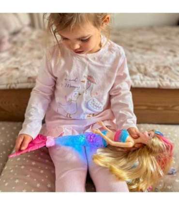 WOOPIE Lalka Syrenka Gina Magiczna Tęczowa z Akcesoriami