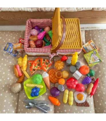 WOOPIE Kosz Piknikowy Owoce Warzywa Fast Food Zestaw XXL 103el.