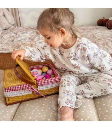 WOOPIE Kosz Piknikowy Owoce Warzywa Fast Food Zestaw XXL 103el.