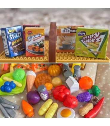 WOOPIE Kosz Piknikowy Owoce Warzywa Fast Food Zestaw XXL 103el.