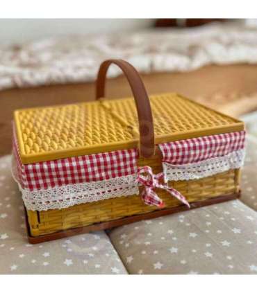 WOOPIE Kosz Piknikowy Owoce Warzywa Fast Food Zestaw XXL 103el.