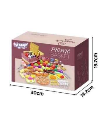 WOOPIE Kosz Piknikowy Owoce Warzywa Fast Food Zestaw XXL 103el.