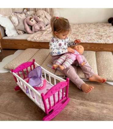 WOOPIE ROYAL Zestaw XL Opiekunka Lalka Jednorożec z Kołyską i Zestawem do Karmienia