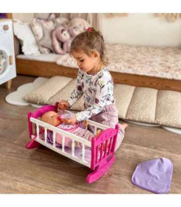 WOOPIE ROYAL Zestaw XL Opiekunka Lalka Jednorożec z Kołyską i Zestawem do Karmienia