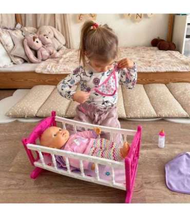 WOOPIE ROYAL Zestaw XL Opiekunka Lalka Jednorożec z Kołyską i Zestawem do Karmienia