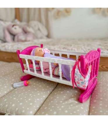 WOOPIE ROYAL Zestaw XL Opiekunka Lalka Jednorożec z Kołyską i Zestawem do Karmienia