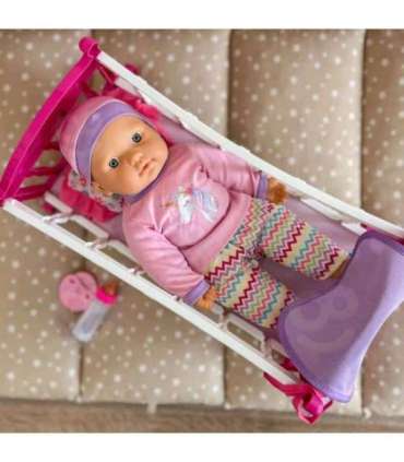 WOOPIE ROYAL Zestaw XL Opiekunka Lalka Jednorożec z Kołyską i Zestawem do Karmienia