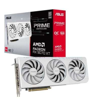 Graphics Card|ASUS|AMD|Radeon RX 9070 XT|2460 MHz|16 GB|GDDR6|256 bit|PCI Express 5.0|Active|PRIME-RX9070XT-O16G-WH